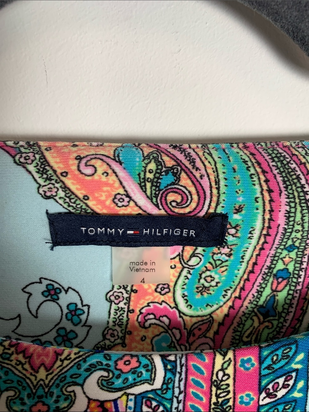 Tommy Hilfiger Multicolor Paisley Long Sleeve Fit-and-Flare Dress - Picture 2 of 7